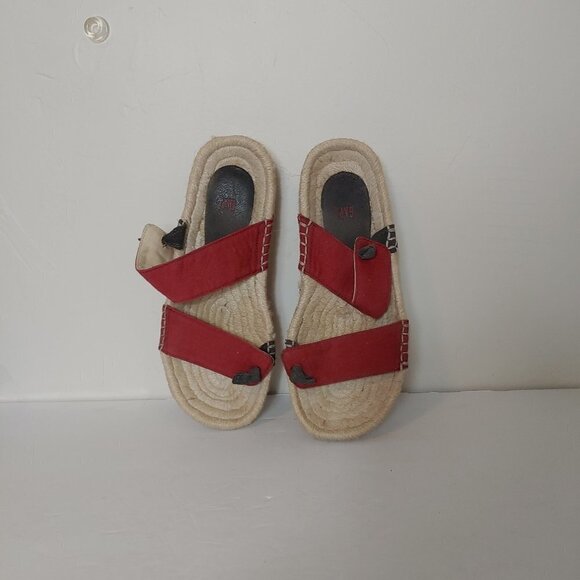 GAP Slip On Platform Espadrilles Sandals  Leather Preppy Retro 90's Y2K Boho - Picture 3 of 9